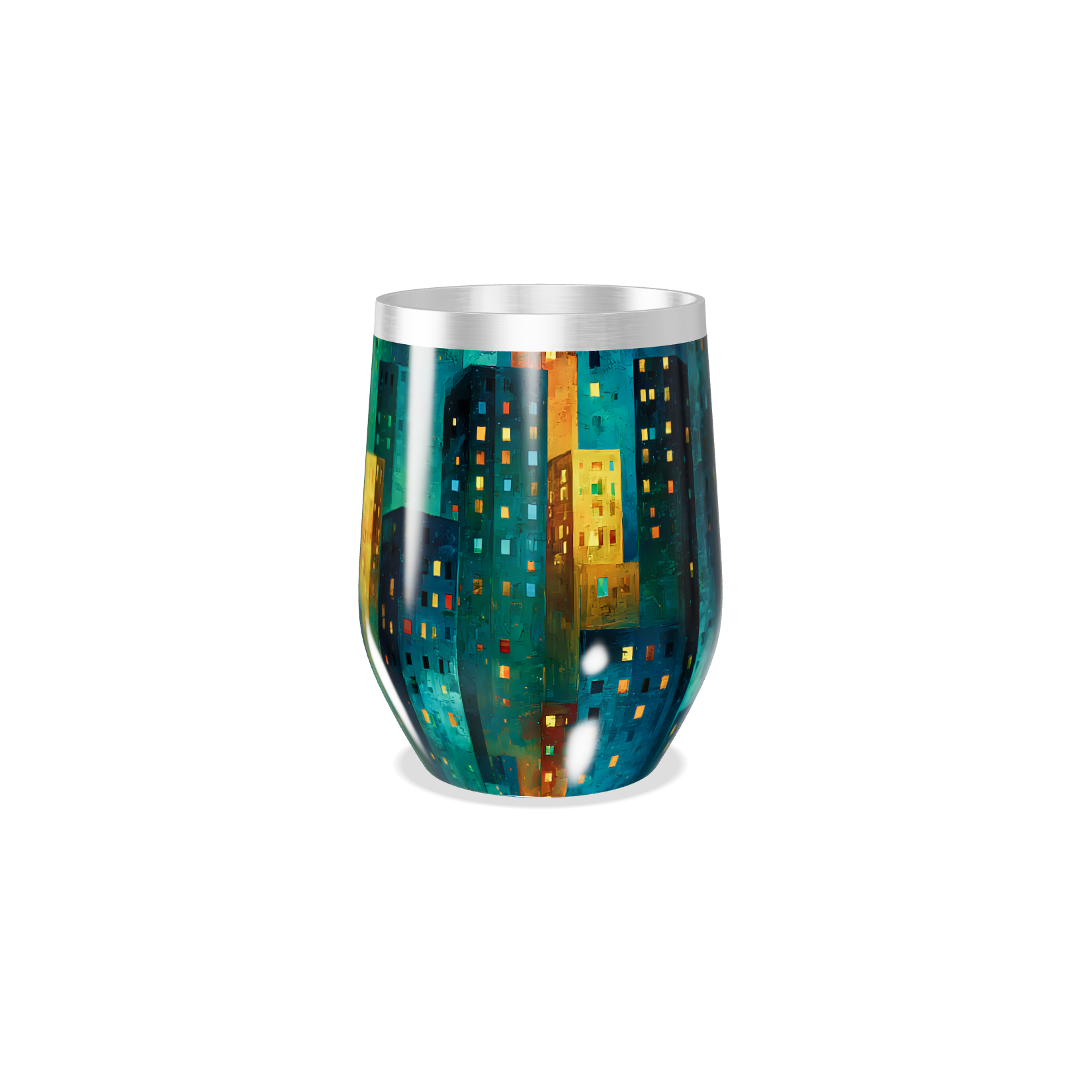 Copo Térmico Slim - Estampa Urbana Colorida