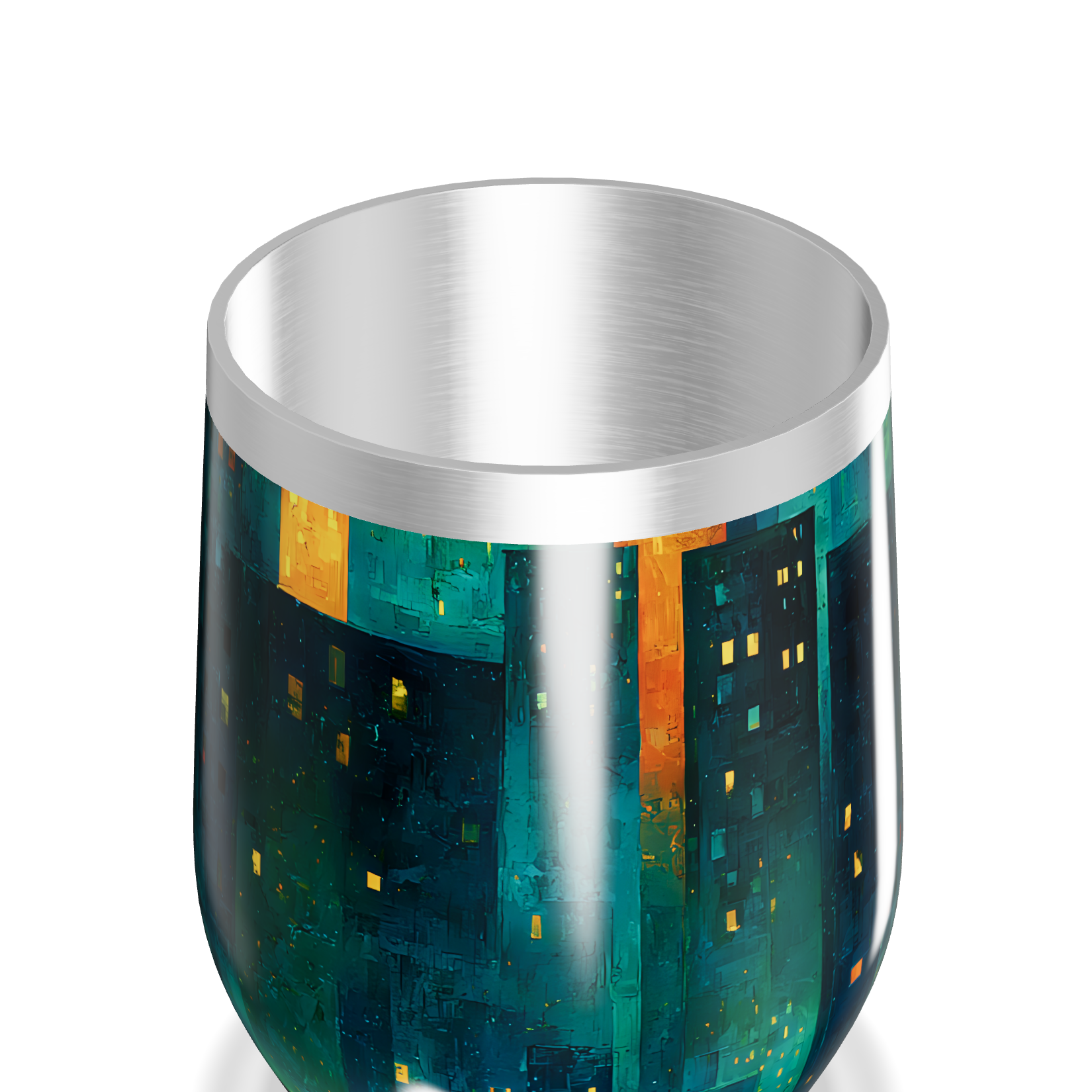 Copo Térmico Slim - Estampa Urbana Colorida