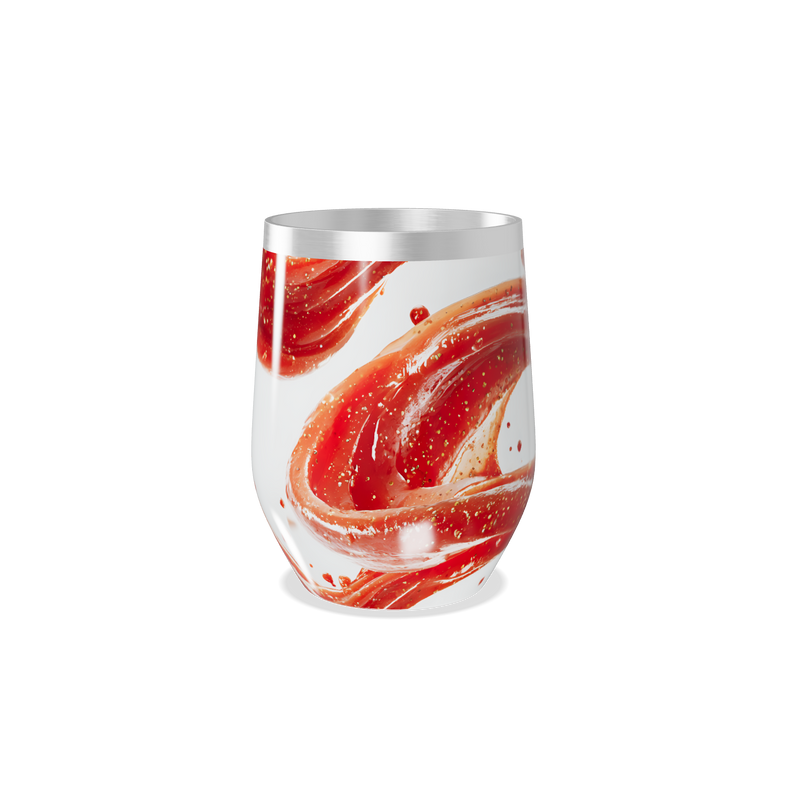 Copo Térmico Slim - Estampa Vermelha Abstrata