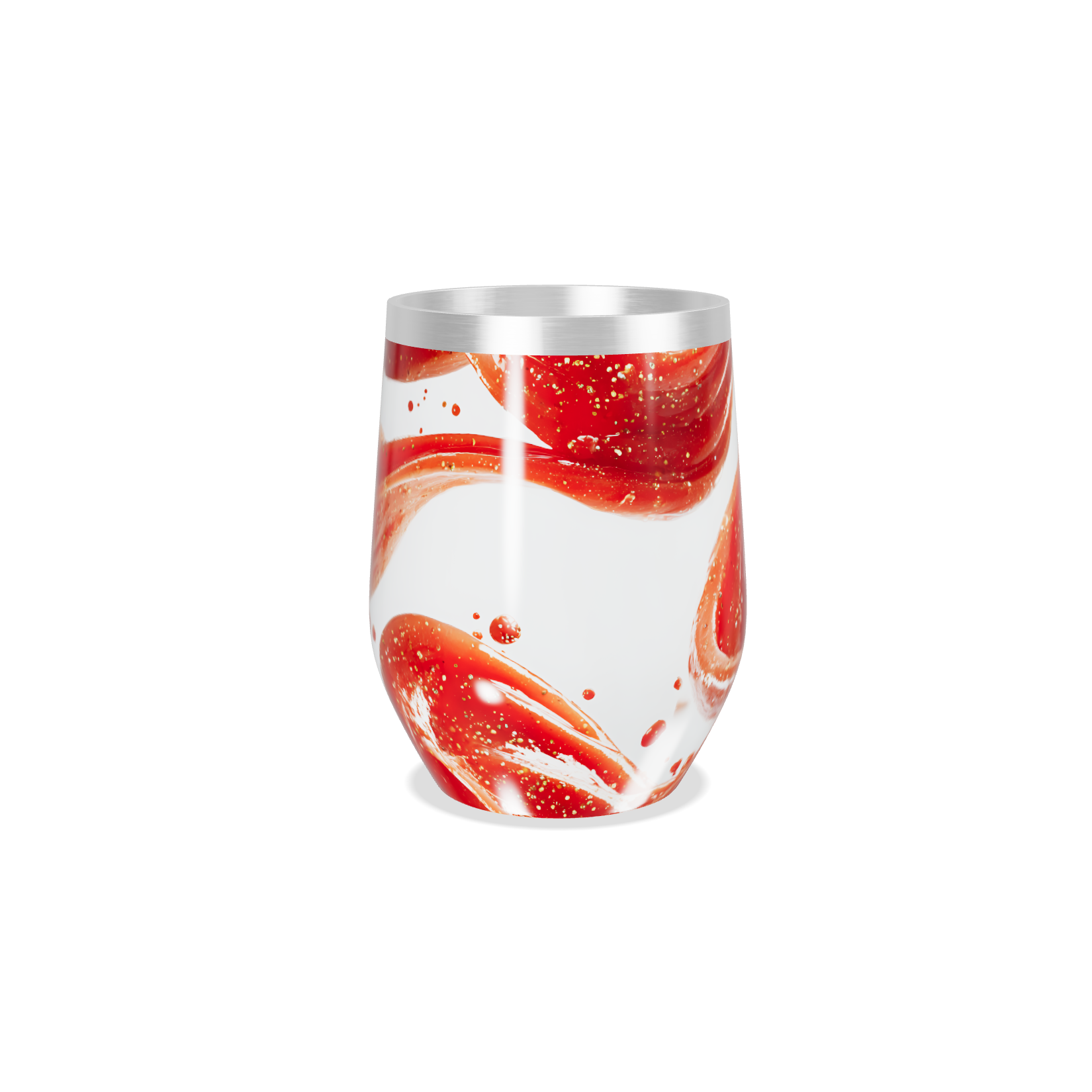 Copo Térmico Slim - Estampa Vermelha Abstrata