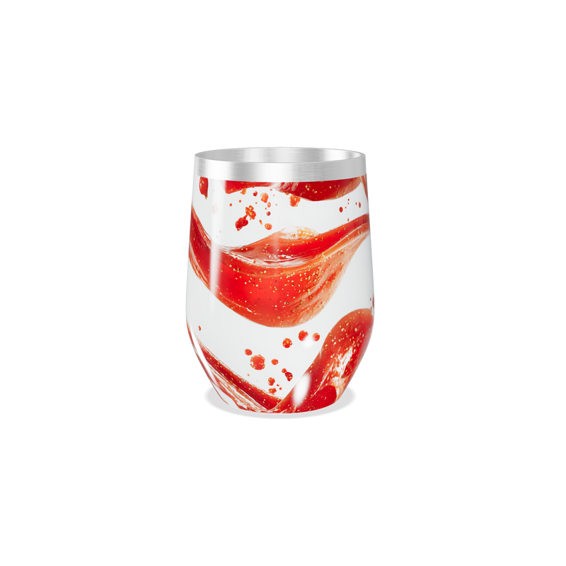 Copo Térmico Slim - Estampa Vermelha Abstrata
