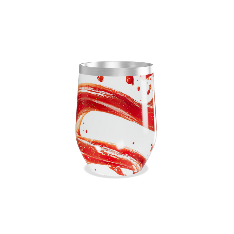 Copo Térmico Slim - Estampa Vermelha Abstrata