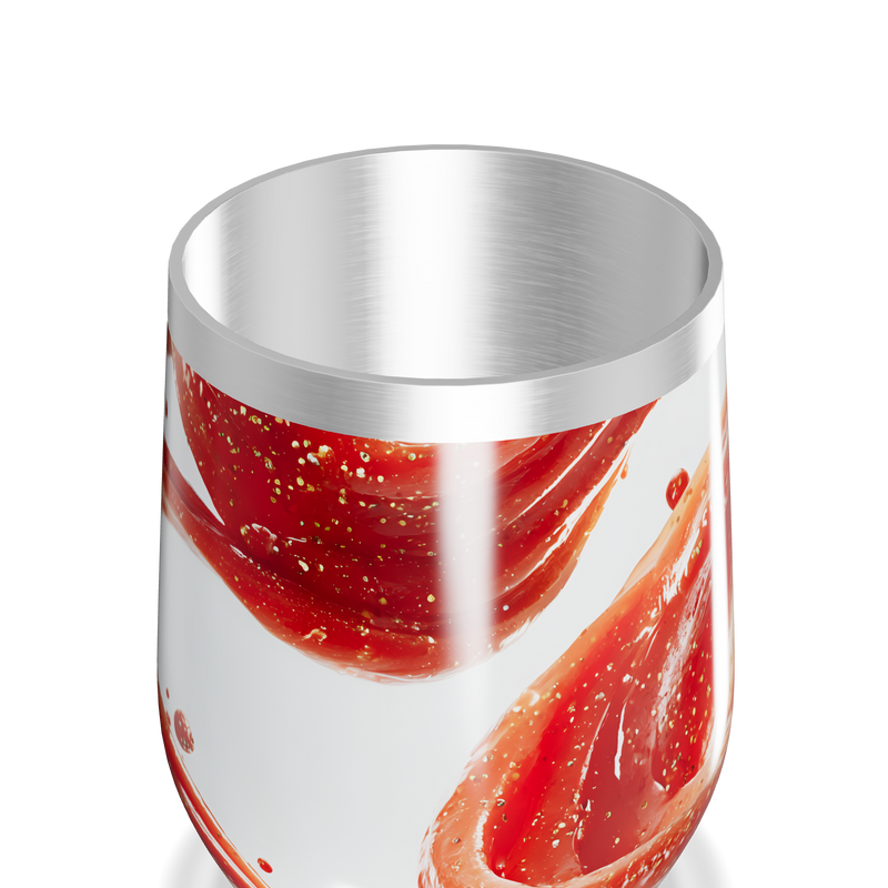 Copo Térmico Slim - Estampa Vermelha Abstrata