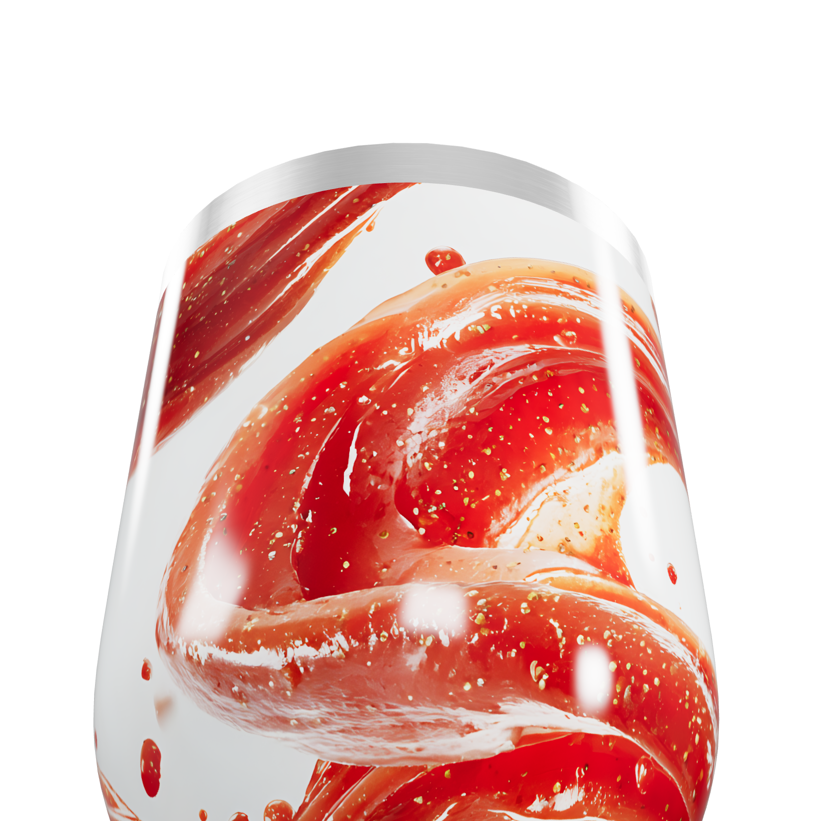 Copo Térmico Slim - Estampa Vermelha Abstrata