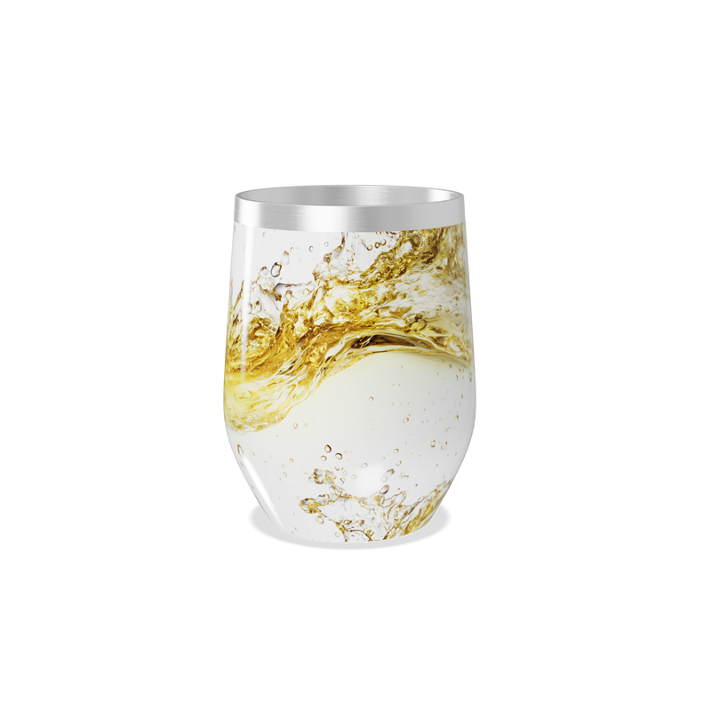 Copo Térmico Slim - Transparente com Detalhe Dourado