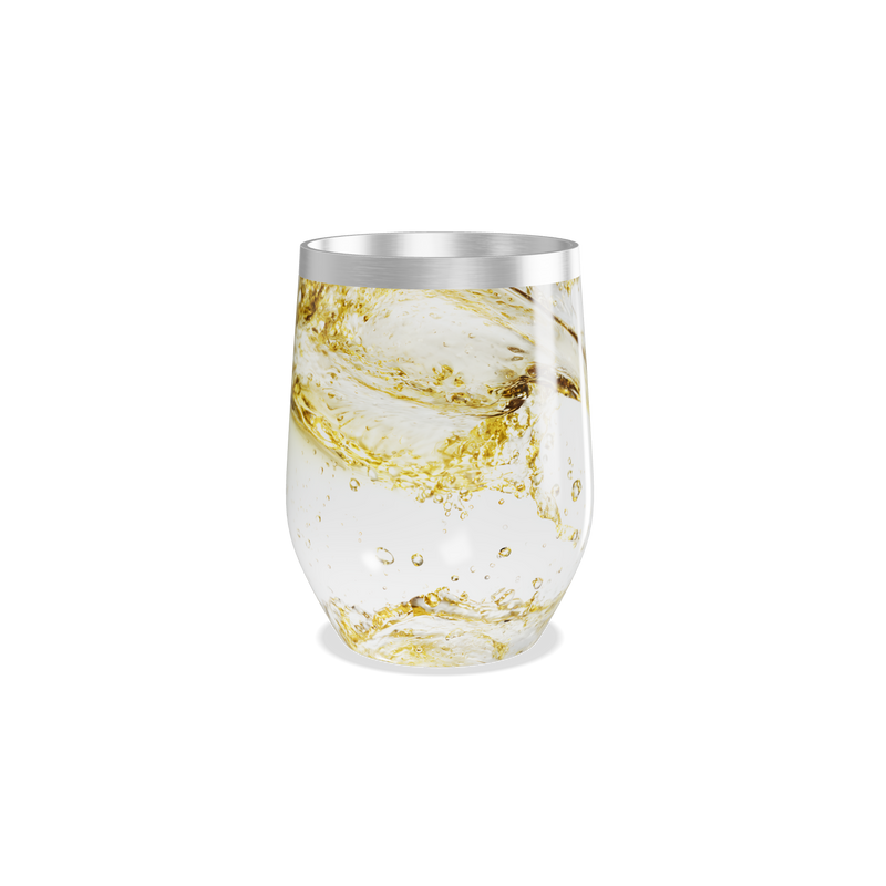 Copo Térmico Slim - Transparente com Detalhe Dourado