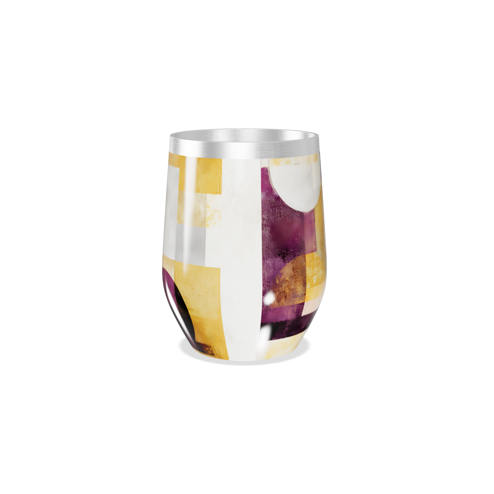 Copo Térmico Slim - Colorido Geométrico Aço