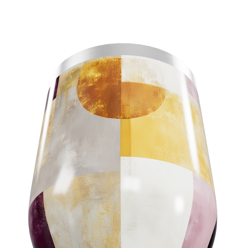 Copo Térmico Slim - Colorido Geométrico Aço