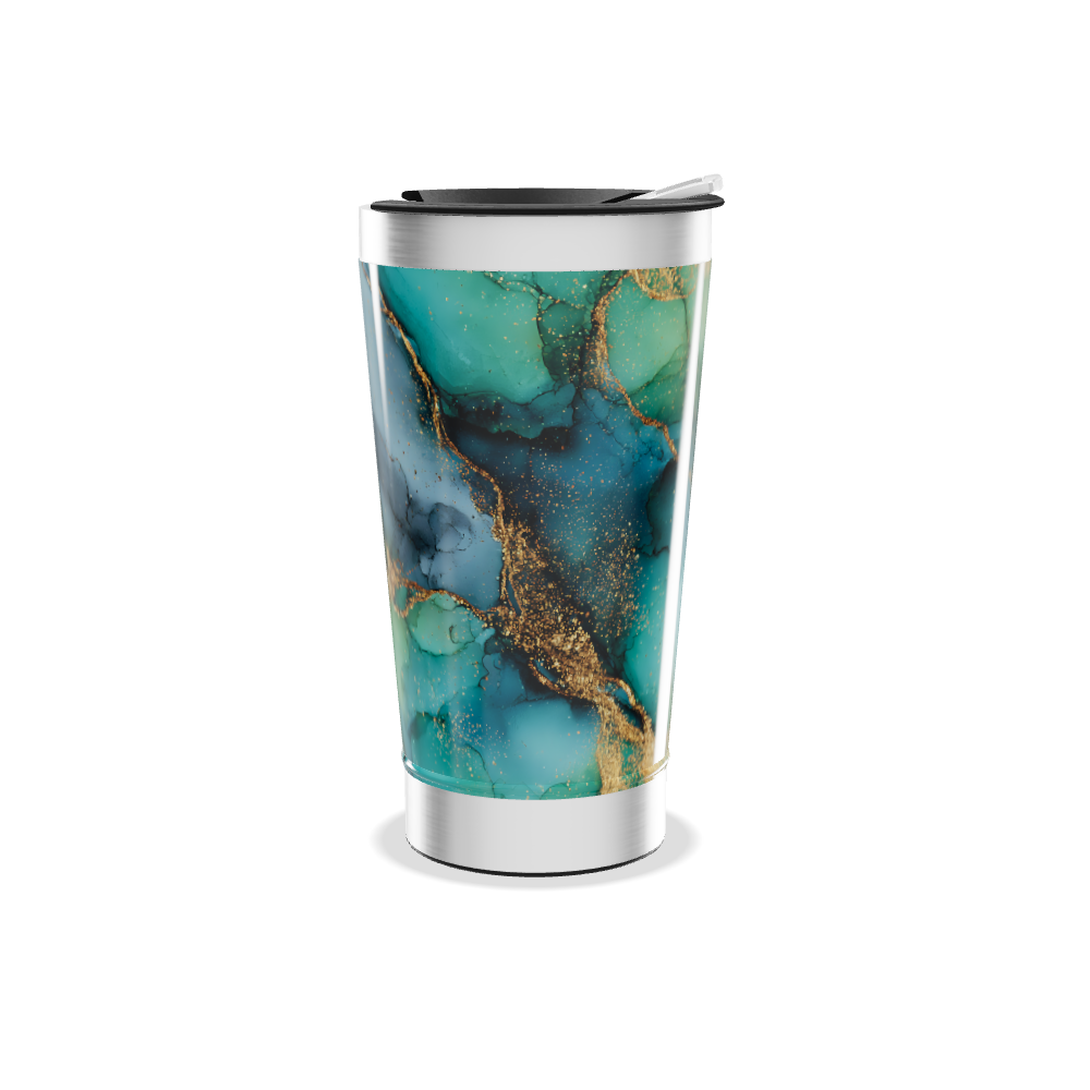 Copo Térmico - Mármore Verde Azulado