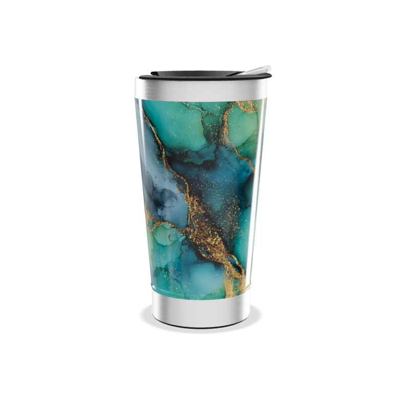 Copo Térmico - Mármore Verde Azulado