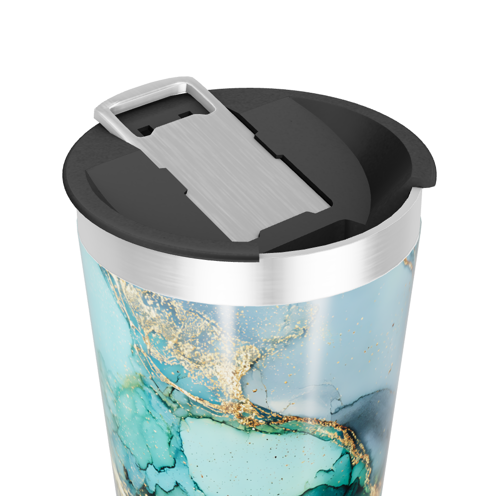 Copo Térmico - Mármore Verde Azulado