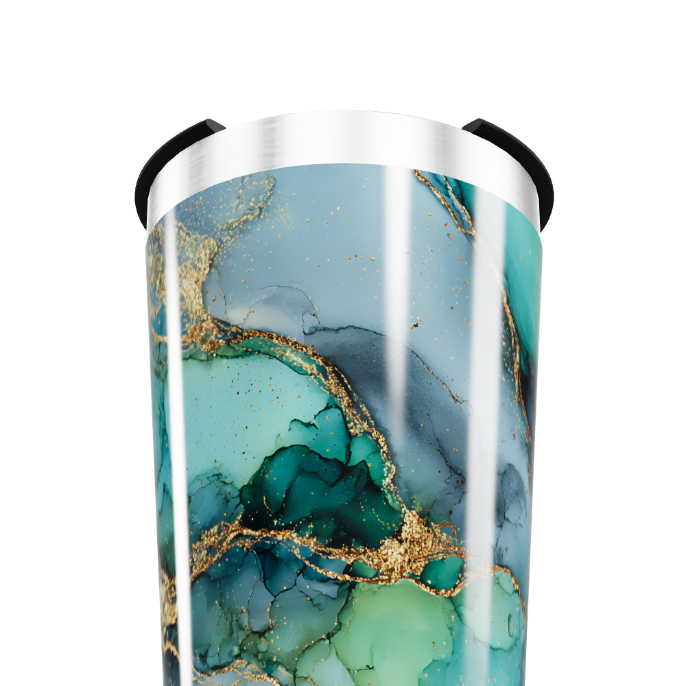 Copo Térmico - Mármore Verde Azulado