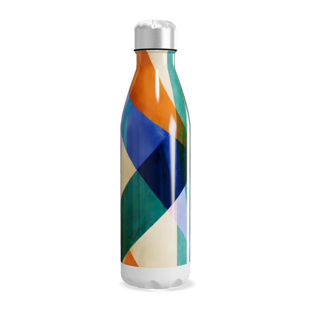 Garrafa Inox - Estampada Geométrica Colorida