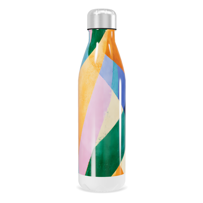 Garrafa Inox - Estampada Geométrica Colorida