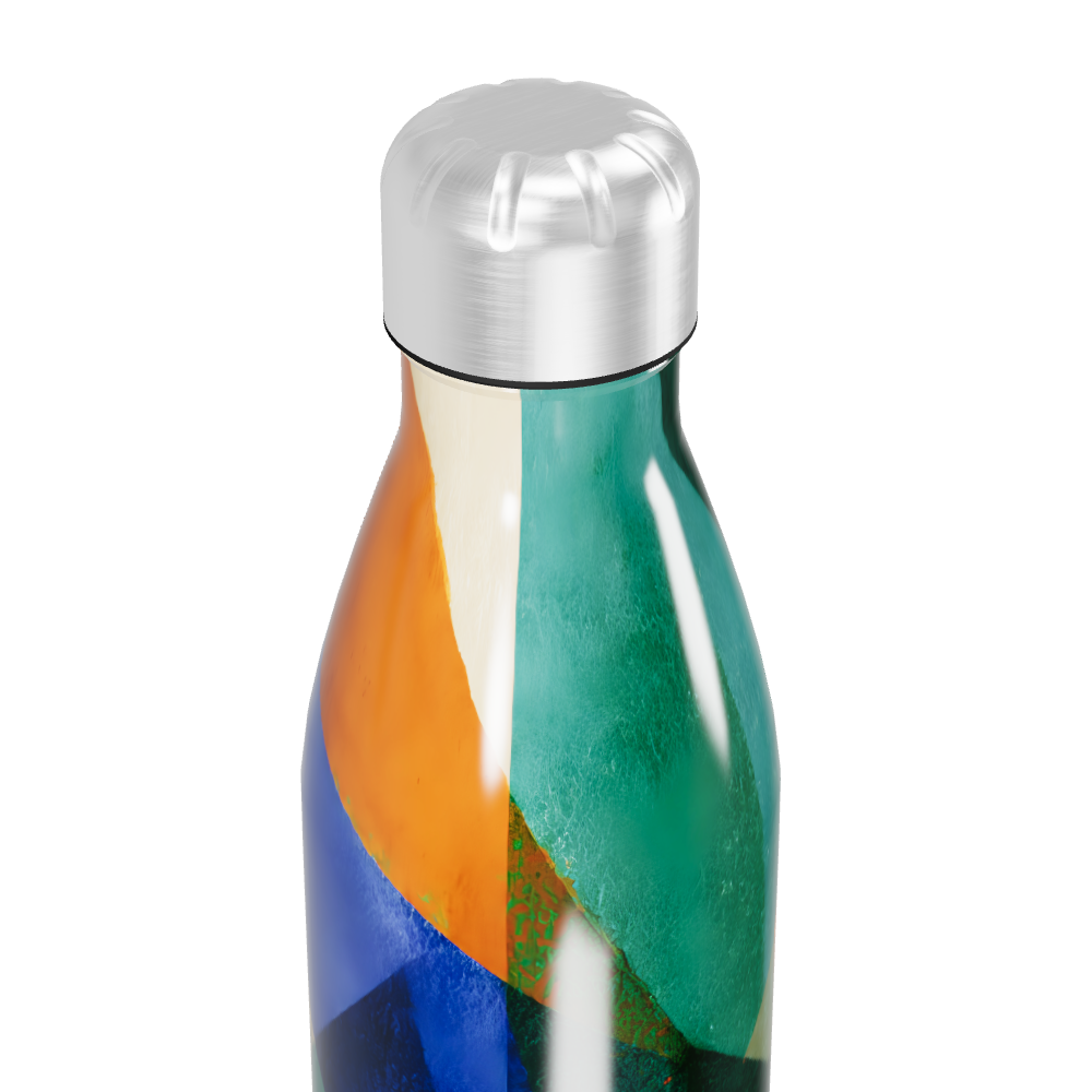 Garrafa Inox - Estampada Geométrica Colorida