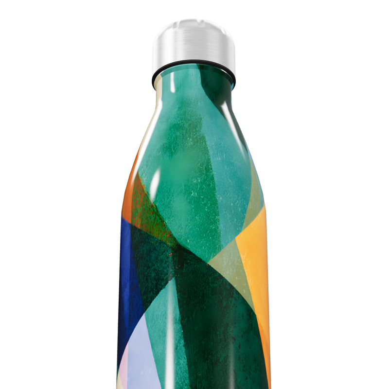 Garrafa Inox - Estampada Geométrica Colorida