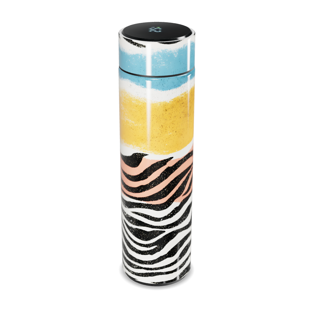 Garrafa Térmica Touch Estampa Colorida Zebrada