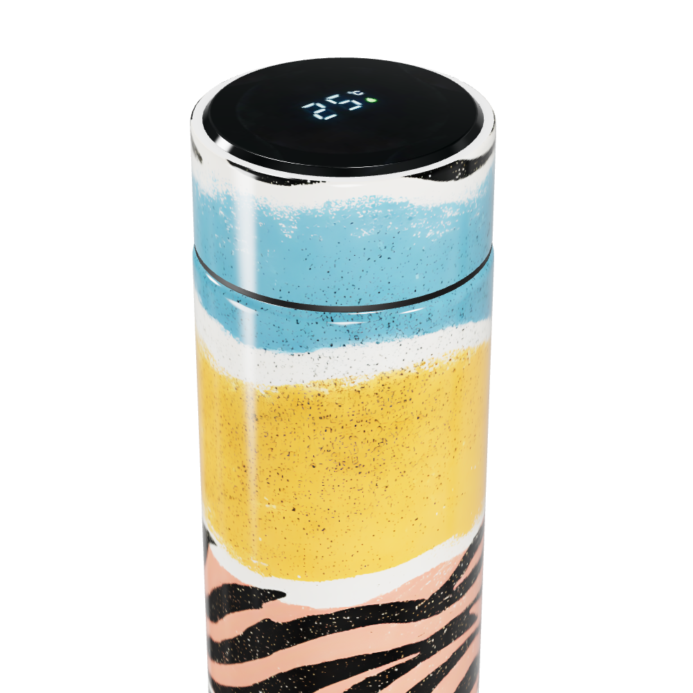 Garrafa Térmica Touch Estampa Colorida Zebrada