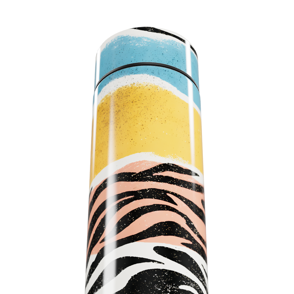 Garrafa Térmica Touch Estampa Colorida Zebrada