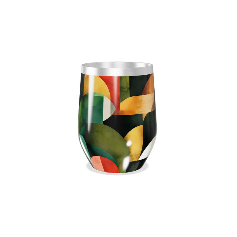 Copo Térmico Slim - Estampa Geométrica Colorida