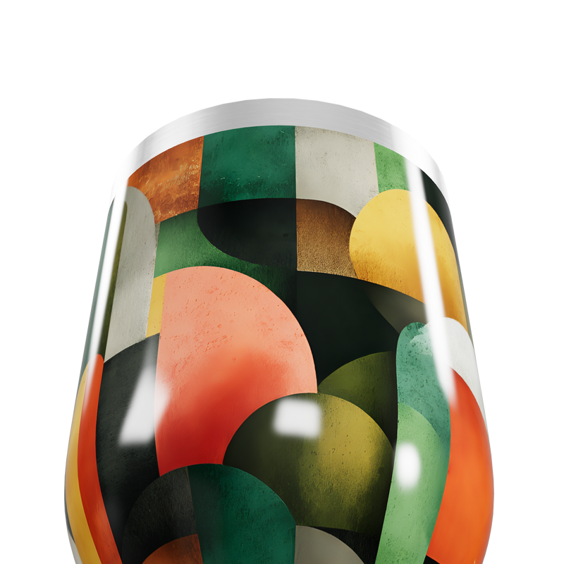 Copo Térmico Slim - Estampa Geométrica Colorida