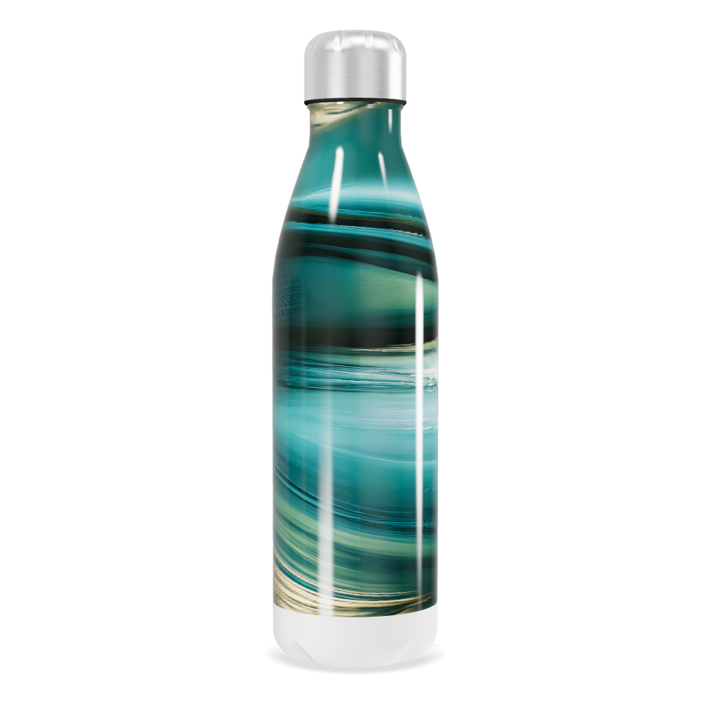 Garrafa Inox Verde - Pintura Abstrata