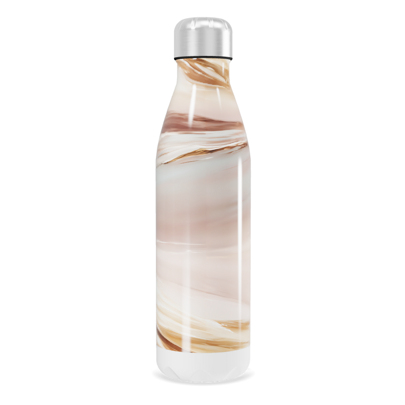 Garrafa Inox - Estampa Mármore Bege
