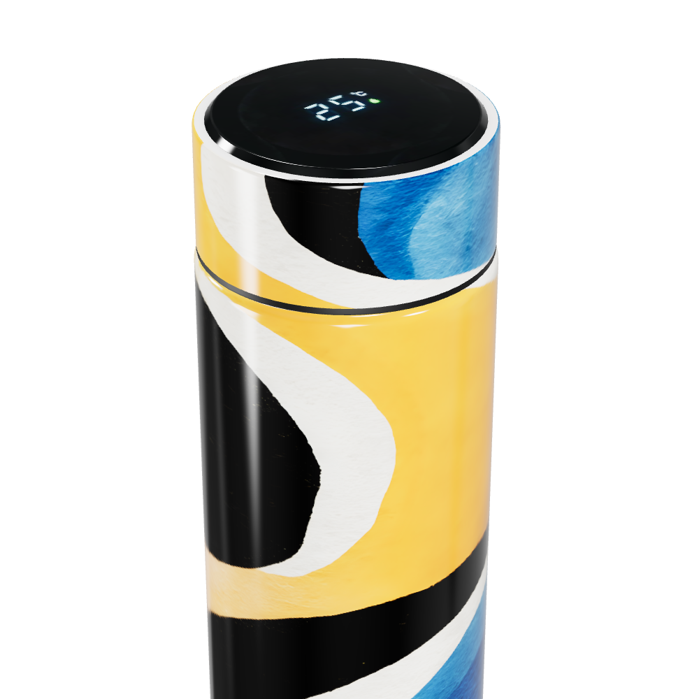 Garrafa Térmica Touch - Estampa Azul e Amarela