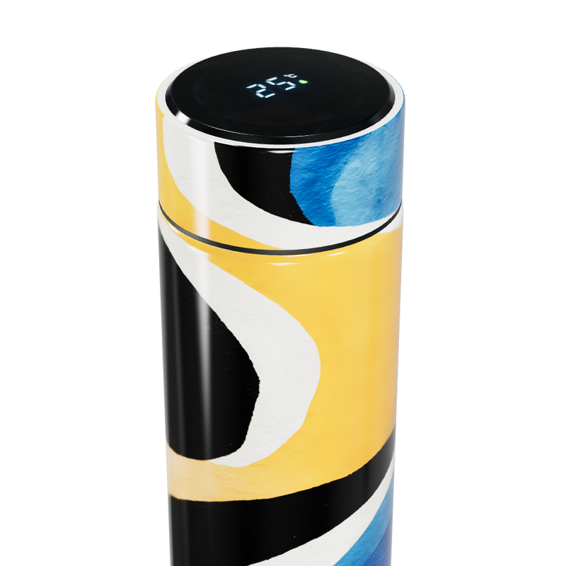 Garrafa Térmica Touch - Estampa Azul e Amarela