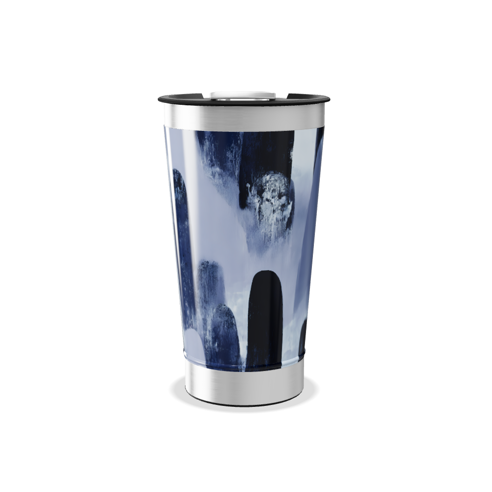 Copo Térmico - Azul Abstrato Inox