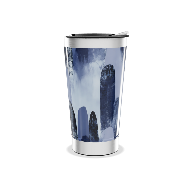 Copo Térmico - Azul Abstrato Inox