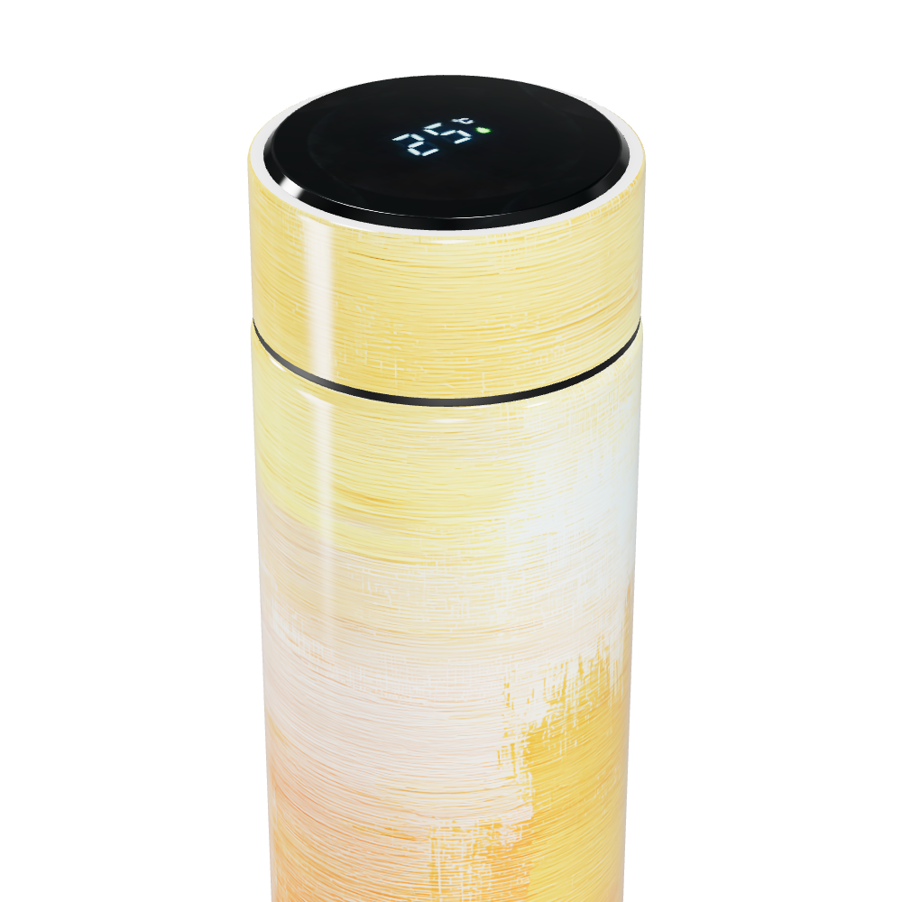 Garrafa Térmica Touch - Amarela com Display Digital