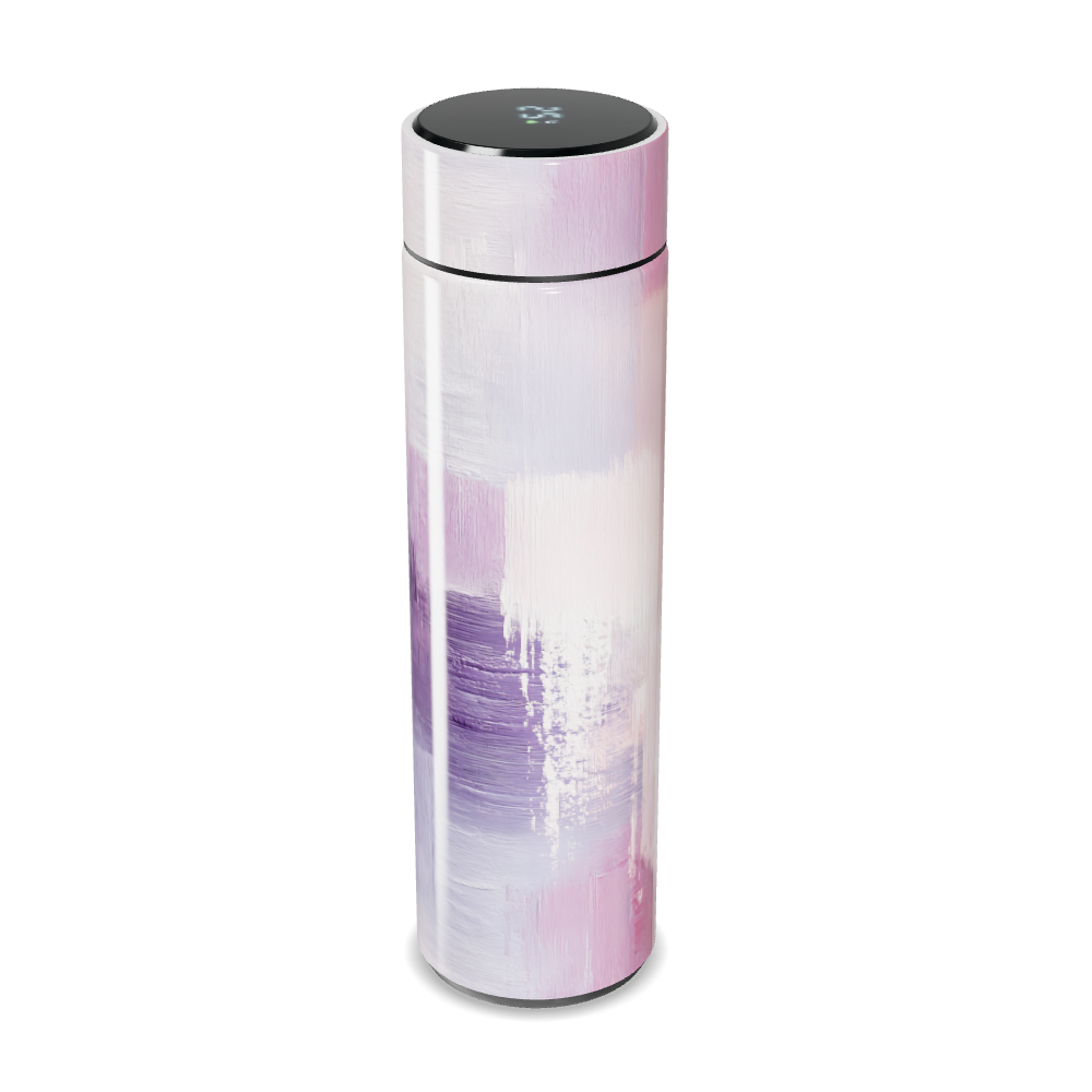 Garrafa Térmica Touch - Roxa e Branca Digital