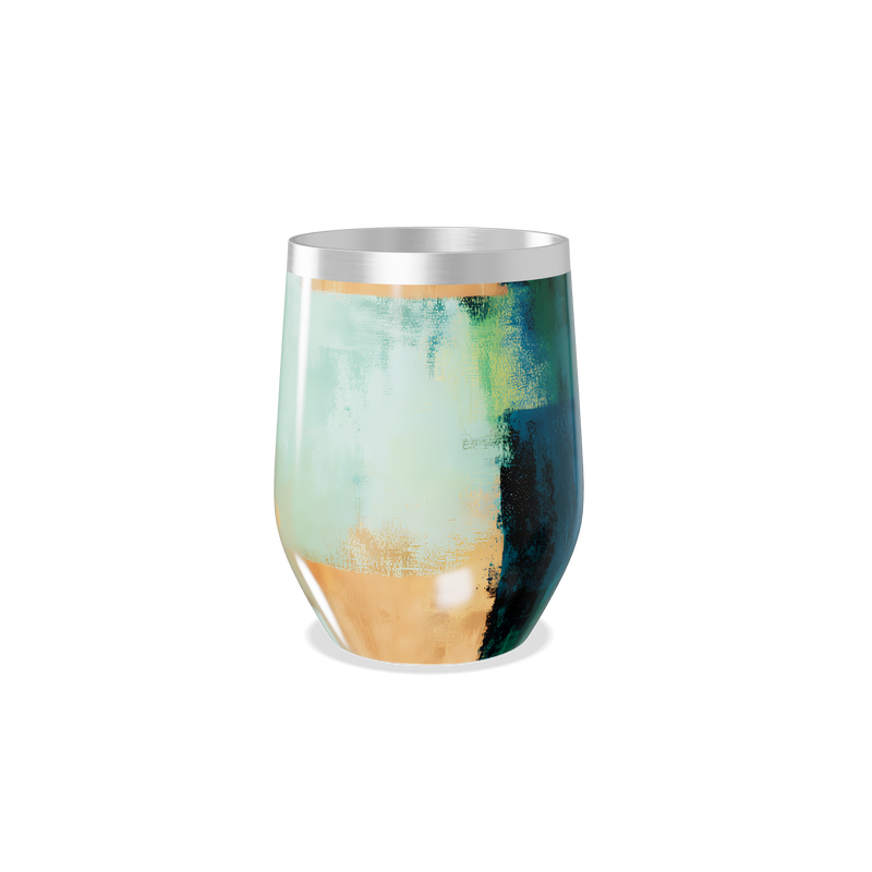 Copo Térmico Slim - Design Abstrato Colorido