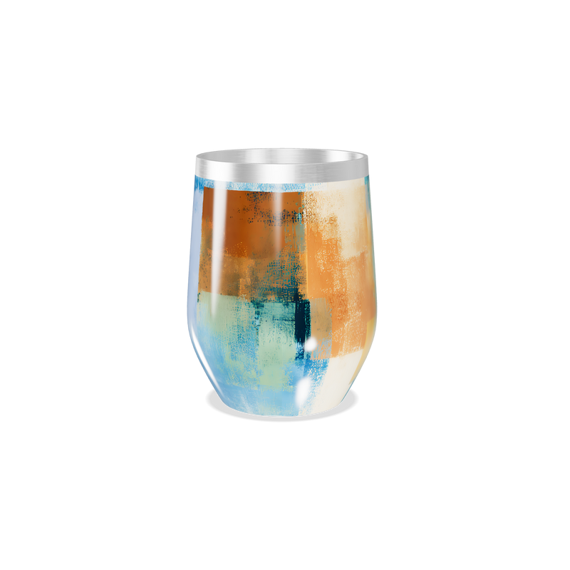 Copo Térmico Slim - Design Abstrato Colorido