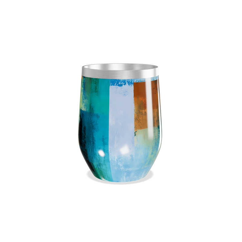 Copo Térmico Slim - Design Abstrato Colorido