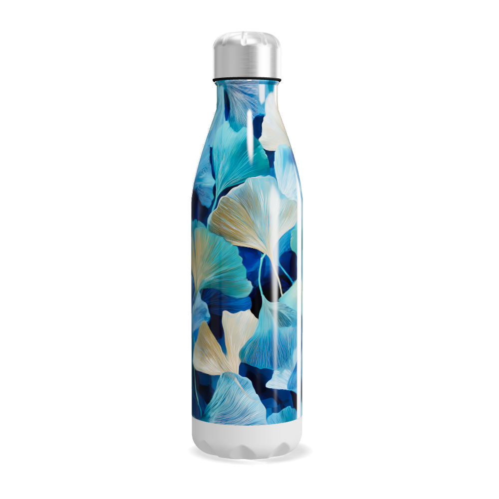 Garrafa Inox - Floral Azul