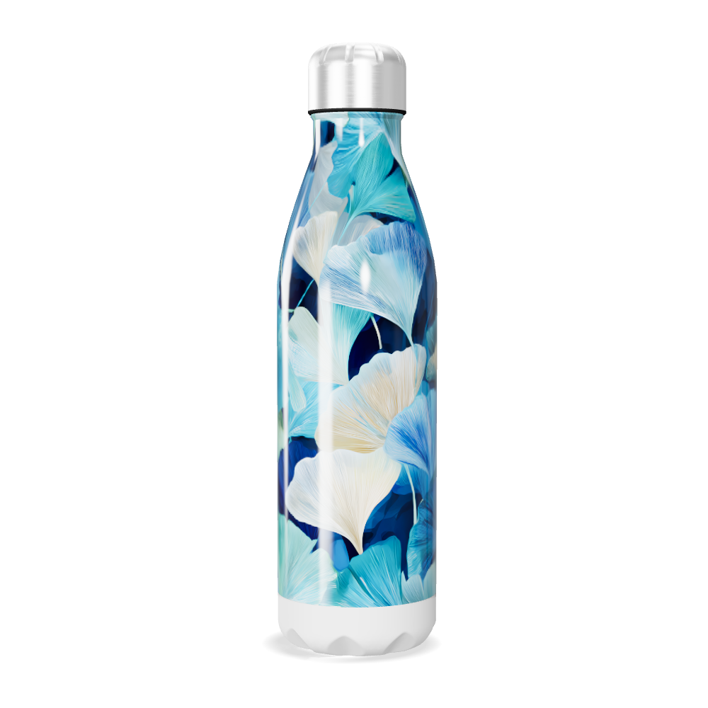 Garrafa Inox - Floral Azul