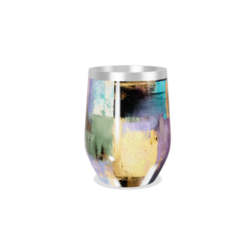 Copo Térmico Slim - Estampa Abstrata Colorida