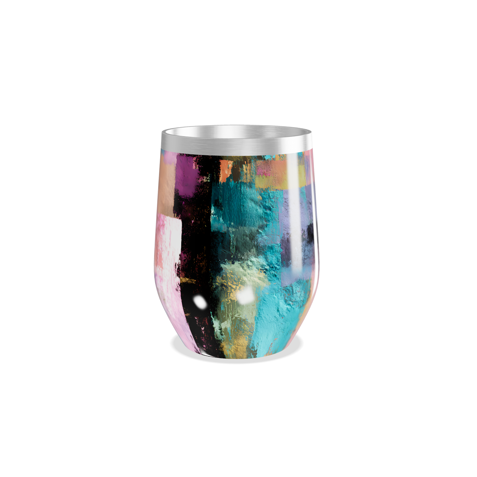 Copo Térmico Slim - Estampa Abstrata Colorida