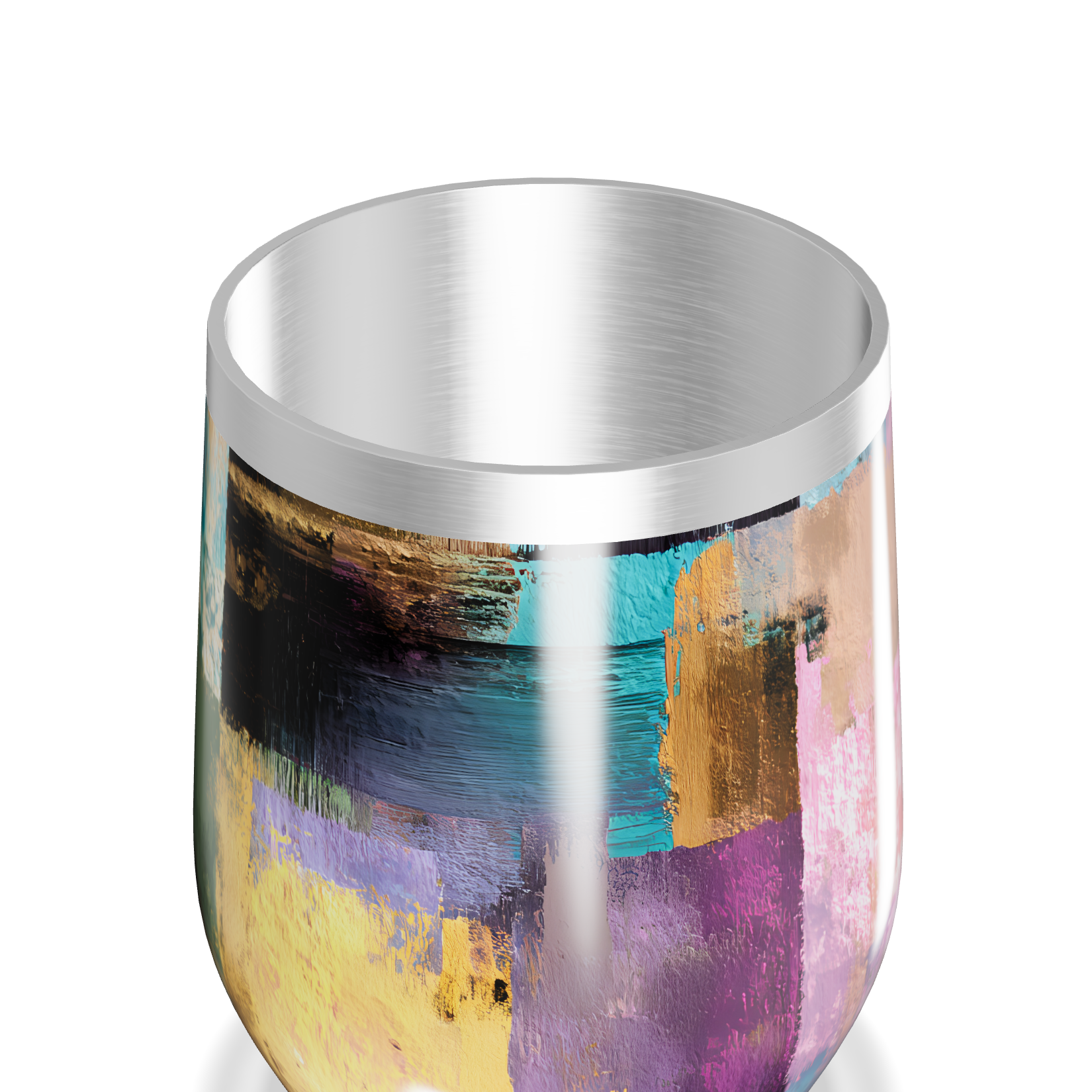 Copo Térmico Slim - Estampa Abstrata Colorida