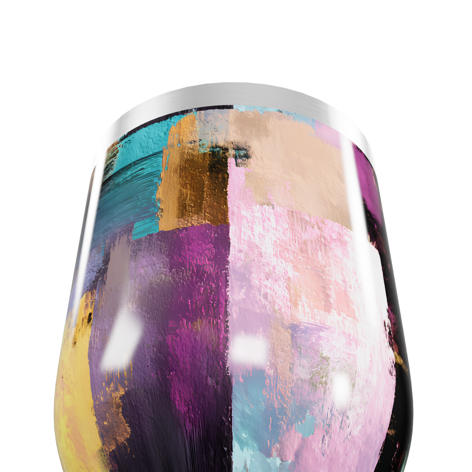 Copo Térmico Slim - Estampa Abstrata Colorida