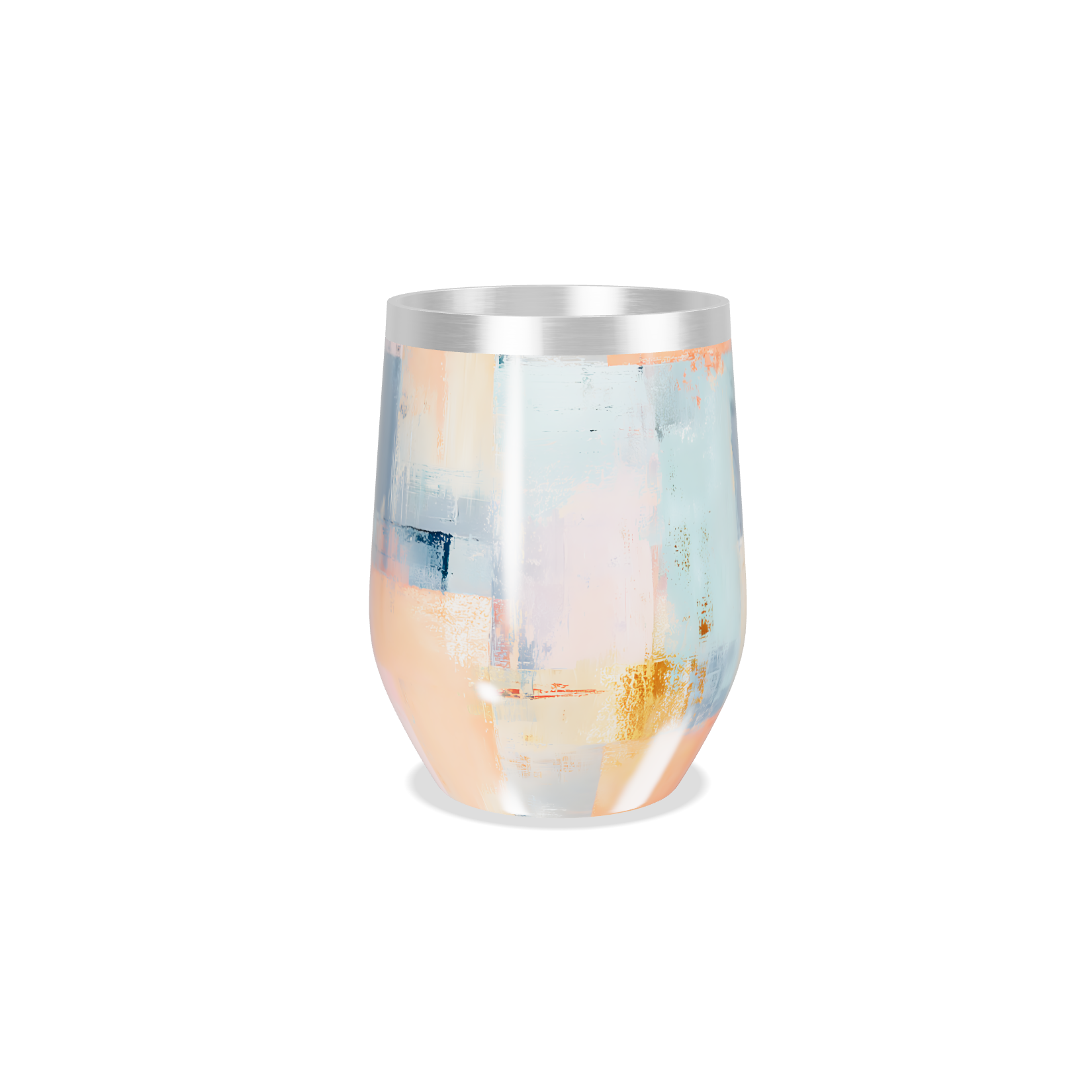 Copo Térmico Slim - Abstrato Multicolorido Aço