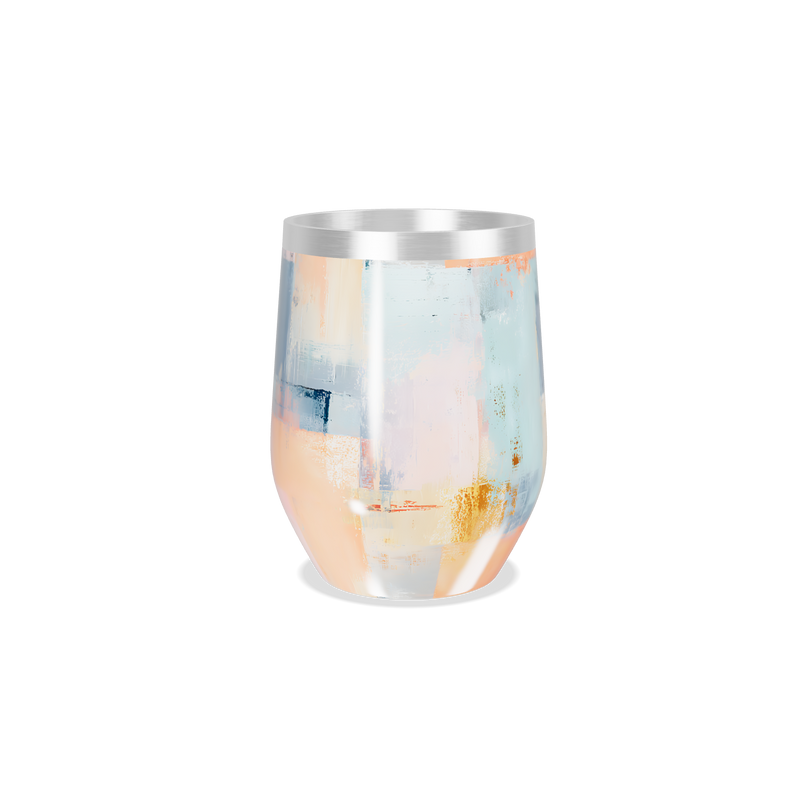 Copo Térmico Slim - Abstrato Multicolorido Aço