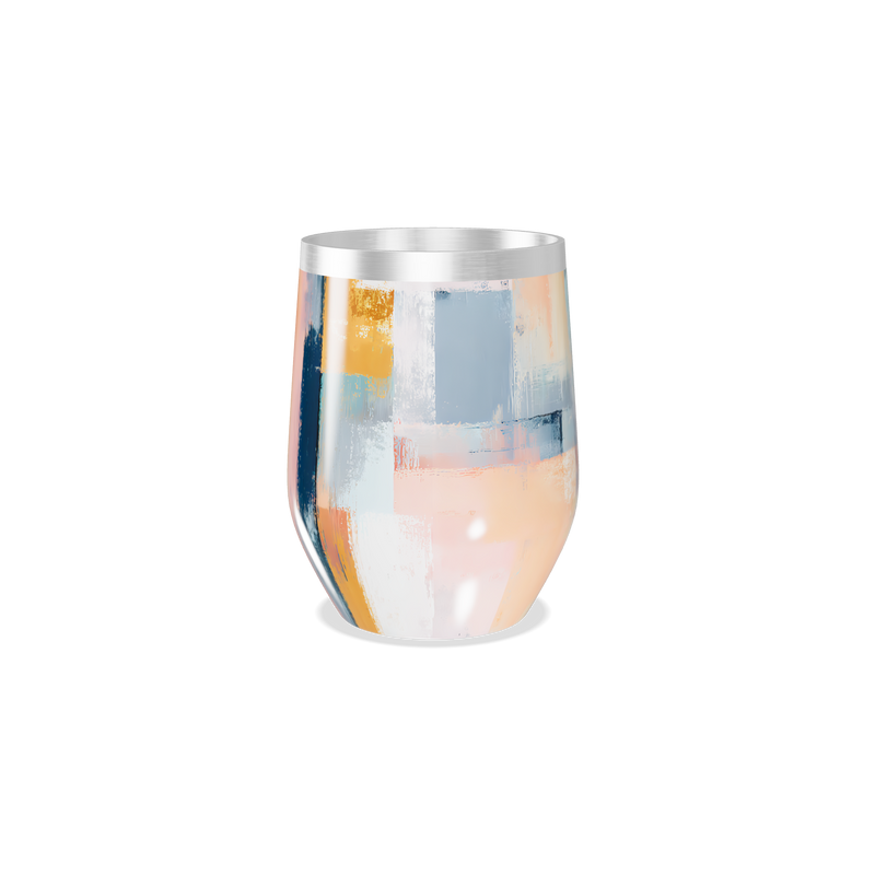 Copo Térmico Slim - Abstrato Multicolorido Aço