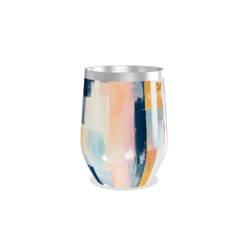 Copo Térmico Slim - Abstrato Multicolorido Aço