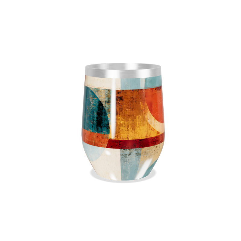 Copo Térmico Slim - Estampado Geométrico Colorido