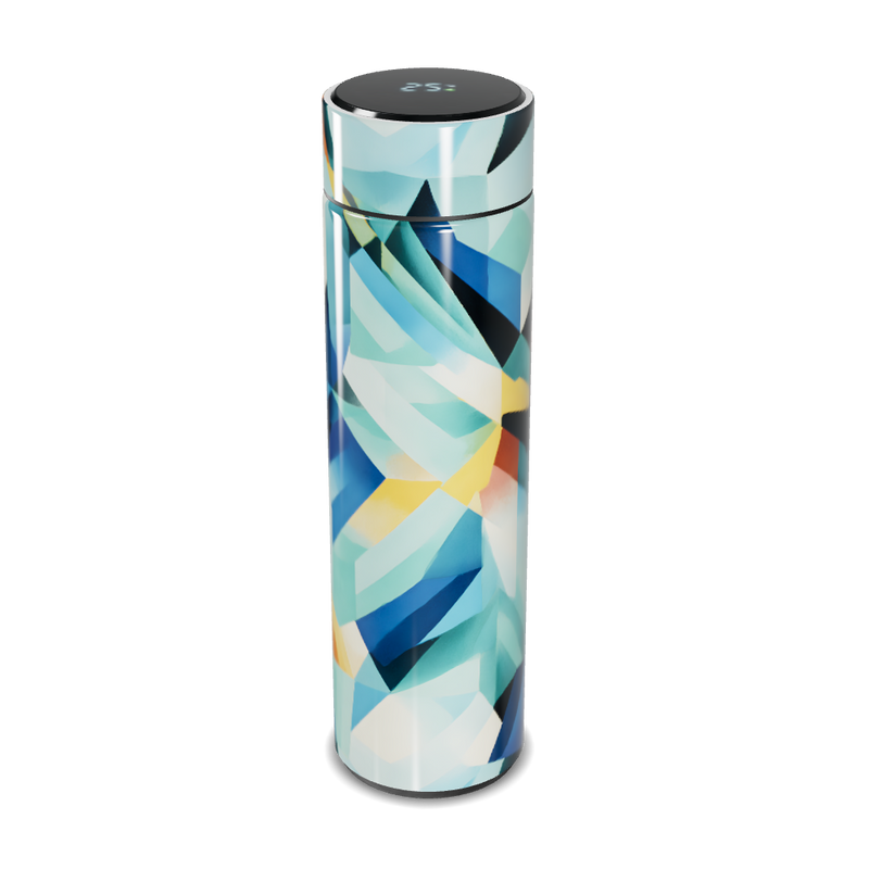 Garrafa Térmica Touch Estampada Geométrica Colorida
