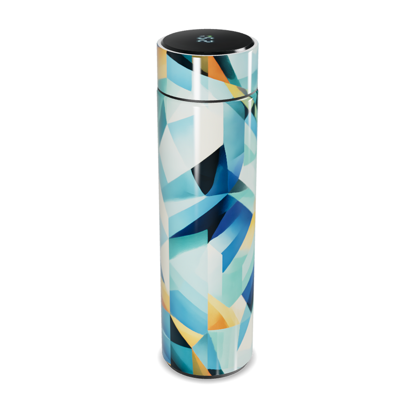 Garrafa Térmica Touch Estampada Geométrica Colorida