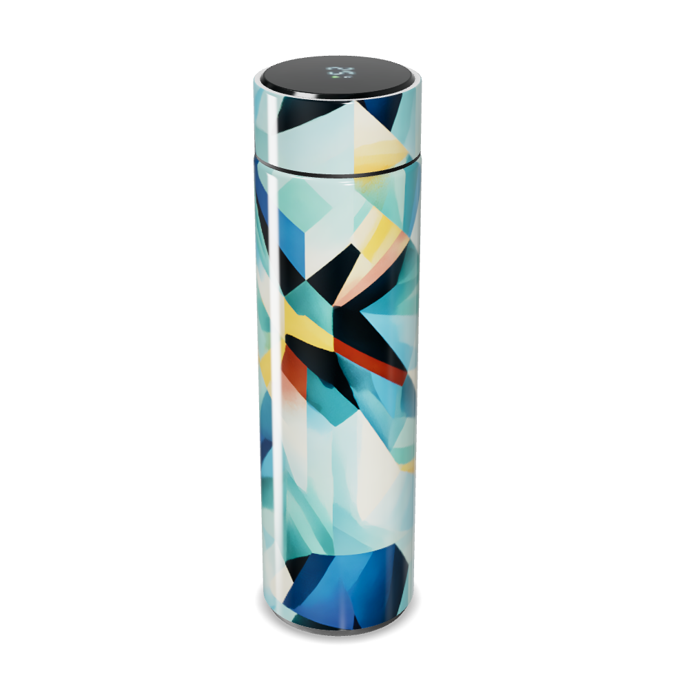 Garrafa Térmica Touch Estampada Geométrica Colorida